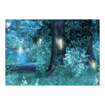 Poster de voo de fada de Magia Noturna