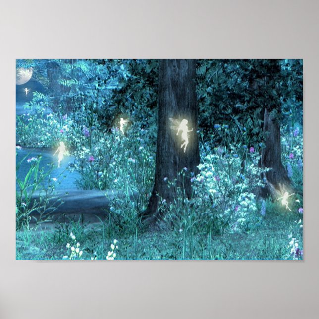 Poster de voo de fada de Magia Noturna (Frente)