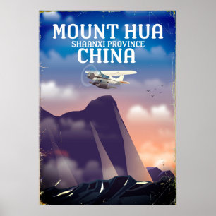 poster de voo do Monte Hua China