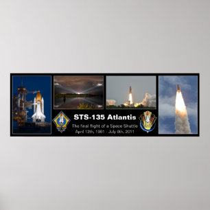 POSTER de voo final STS-135 Atlantis