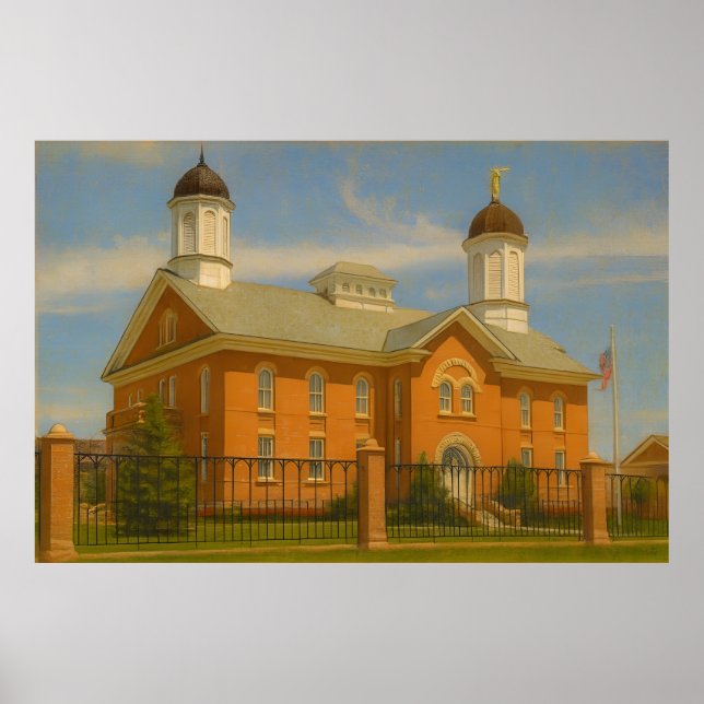 Poster de Wall Art do Vernal Utah Temple Painting™ (Frente)