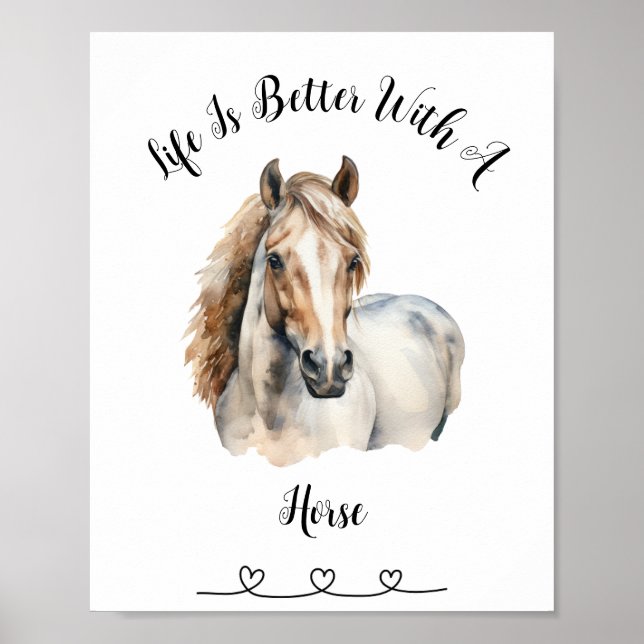 Poster de Wall Art Horse Personalizado (Frente)