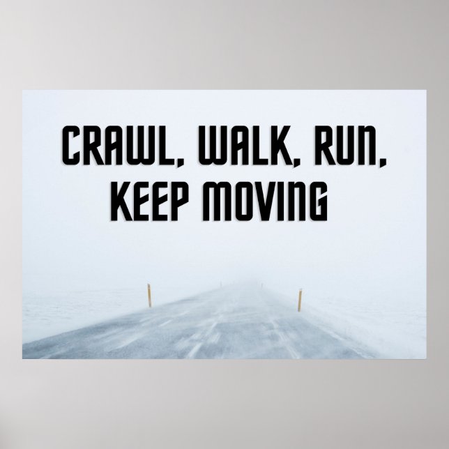 poster de Wall Art Inspiracional "Continuar Movend (Frente)