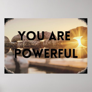 poster de Wall Art Inspiracional "Poderoso"