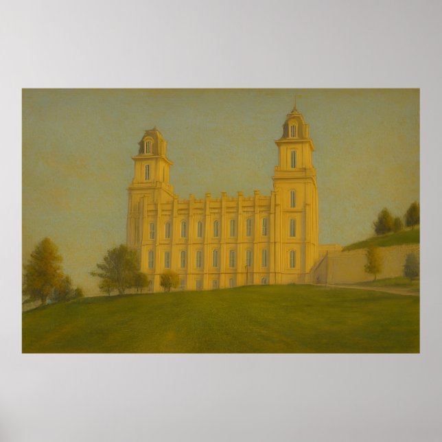 Poster de Wall Art Manti Utah Temple Painting™ LDS (Frente)