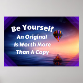 poster de Wall Art Personalizado "Seja Você Mesmo"