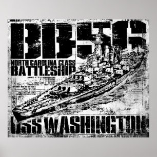 Poster de Washington da navio de guerra