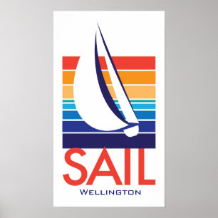 Poster de Wellington Quadrado de Cor do Barco