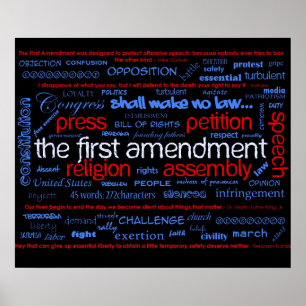 Poster de "Wordle" da Primeira Emenda