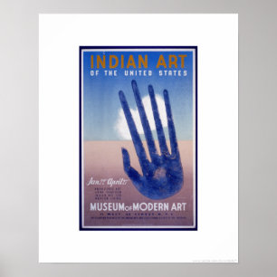 Poster de WPA: Arte indiana dos E.U. em MOMA NYC