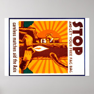 Poster de WPA da prevenção de incêndio floresta