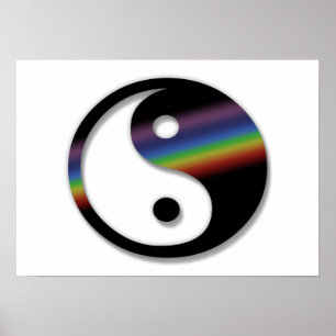 Poster de Yin Yang do arco-íris