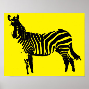 Poster de Zebra Black Silhouette