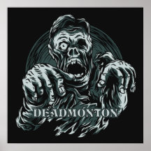 Poster de zombie DEADMONTON de cor personalizada