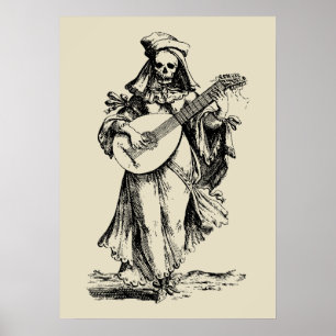 Póster Dead Musician - black print