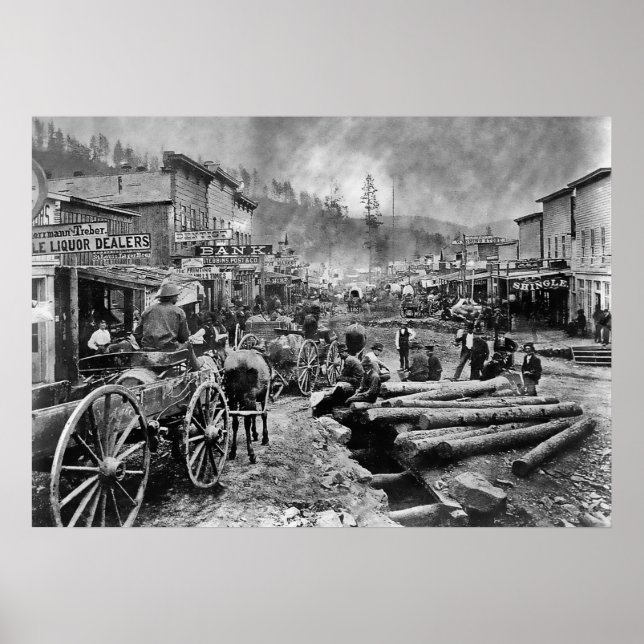Póster DEADWOOD SUUTH DAKOTA em 1876 (Frente)