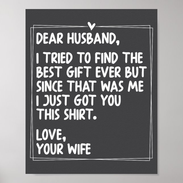Poster Dear Husband Matching Couples Style For Him And He (Frente)