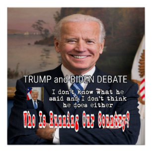 Póster Debate sobre Trump e Biden