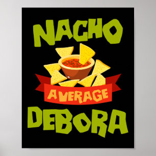 Poster Debora Nacho Média Personalizada de Aniversário Di
