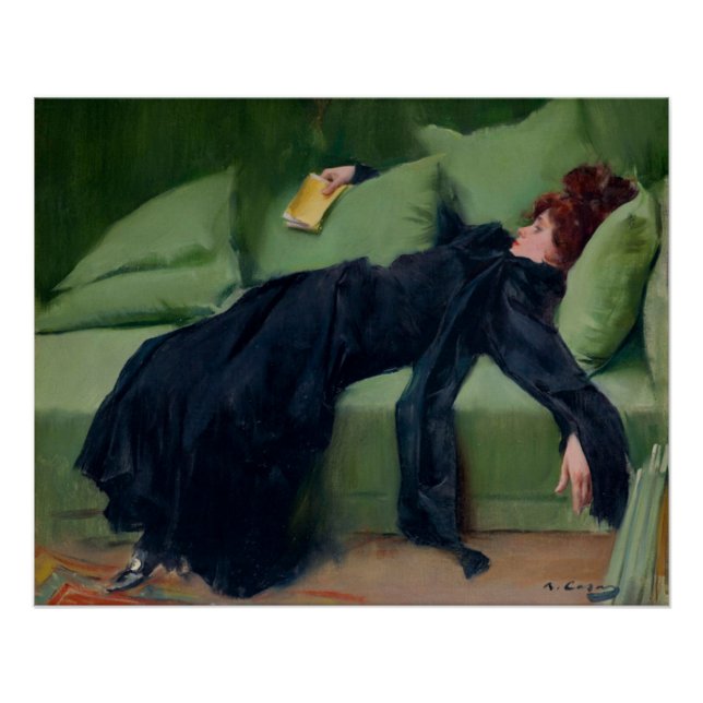 Póster Decadent young woman. After the dance (Frente)