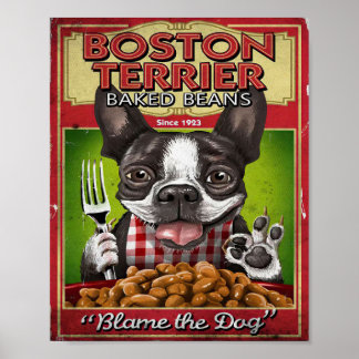 Poster Decado de Feijões Feijões Terrier de Boston | Pres