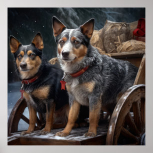 Poster Decado de Natal de Bovinos Neves Australianos