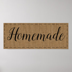 Poster Decado Rustic Burlap Homemade Country