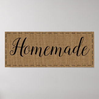Poster Decado Rustic Burlap Homemade Country