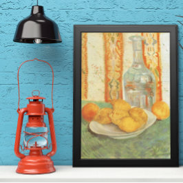 Póster Decanter e Lemons em Prata por Vincent van Gogh