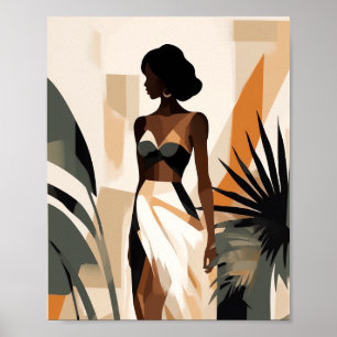 Poster Decência de Arte Mágica de Parede de Garota Sem Fi