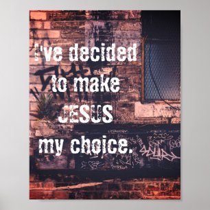 Poster Decidi fazer de Jesus a minha escolha