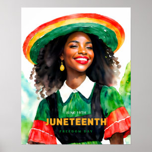 Poster Décima-Junta Bonito Mulher Negra