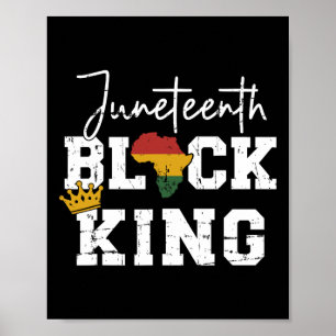 Poster Décima Junta Rei Negro com Bandeira do Mapa Pan-Af
