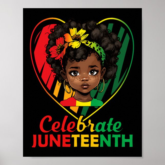 Poster Décima Sétima Celebrações Meninas Crianças Afro-Am (Frente)
