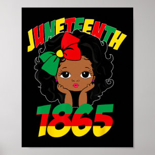 Poster Décima Sétima Celebrando 1865 Meninas Negras Cute