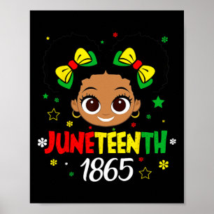Poster Décima Sétima Celebrando 1865 Meninas Negras Cute