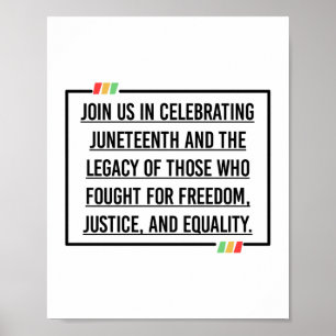 Poster Décima Sétima Citações, Liberdade da Afro-American