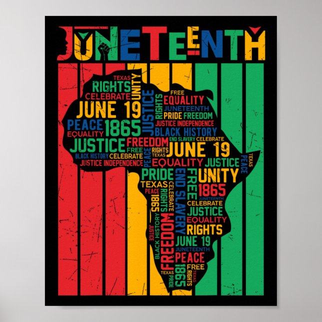 Poster Décima Sétima História Negra Africana Liberdade (Frente)