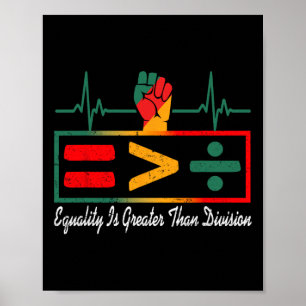 Poster Décima Sétima Igualdade É Maior Que Divisão Afro