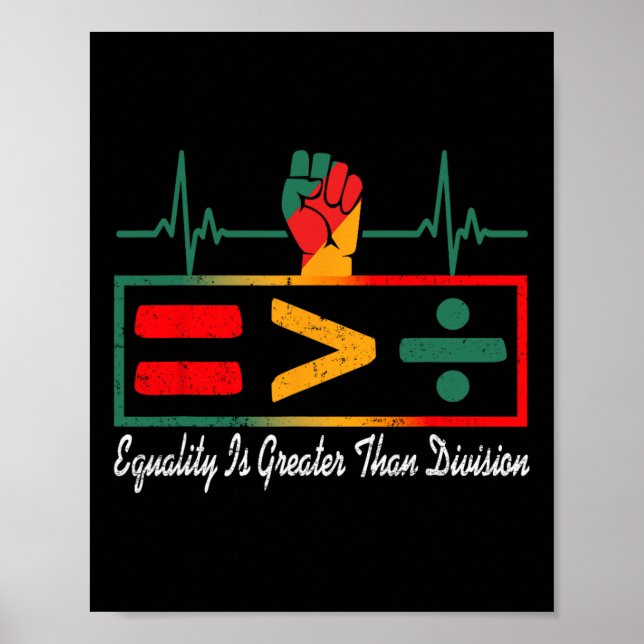 Poster Décima Sétima Igualdade É Maior Que Divisão Afro (Frente)