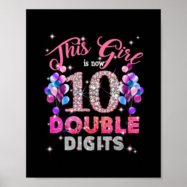 Poster Décimo Aniversário Oferece A Garota 10 Duplicados (Frente)