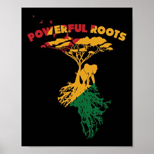 Poster Décimo-Junta Favorece o Decor Pan-Africano Afro Am (Frente)