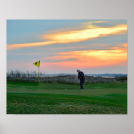 Póster Décimo oitavo Buraco no Sunset na Ilha de Kiawah