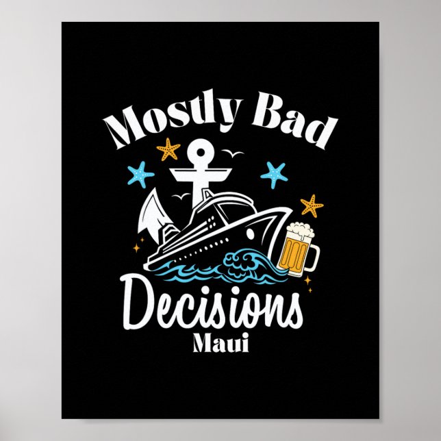 Poster Decisões Mais D Maui Spring Break (Frente)