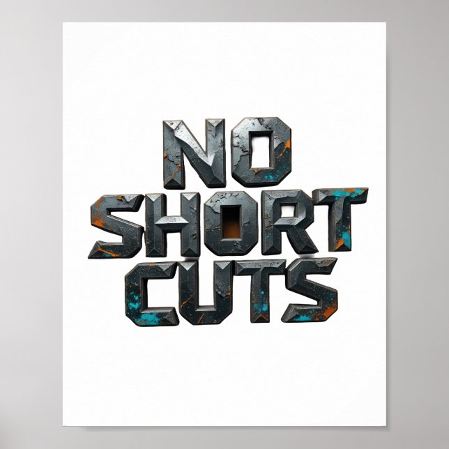Poster Declaração Cinza SEM ATALHOS Design de Texto (Frente)