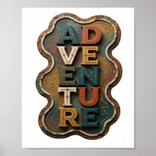 Poster Declaração de Aventura Laranja Snappy Design