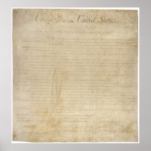 Poster Declaração de Direitos para os Estados Unidos