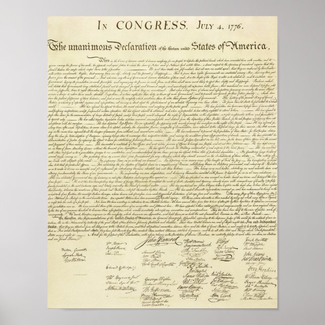 Poster Declaração de independência (Frente)