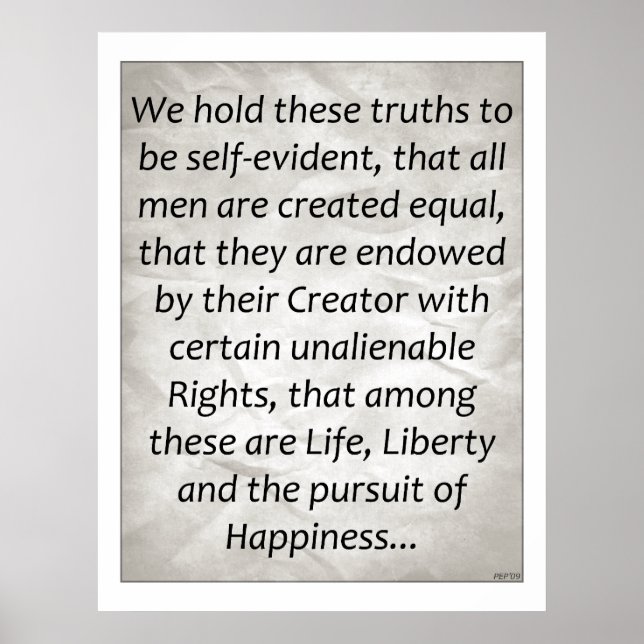 Póster Declaração de independência (Frente)