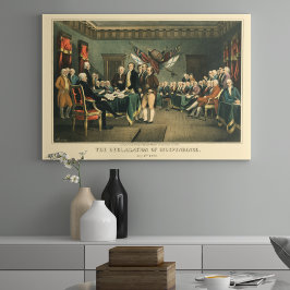Poster Declaração de Independência, 1850, Restaurada